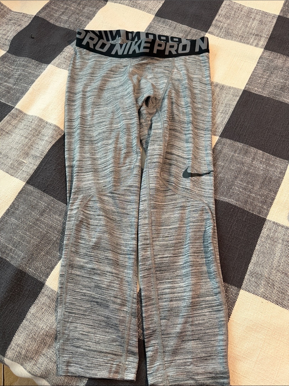 Nike Grey Heather Pro workout tights